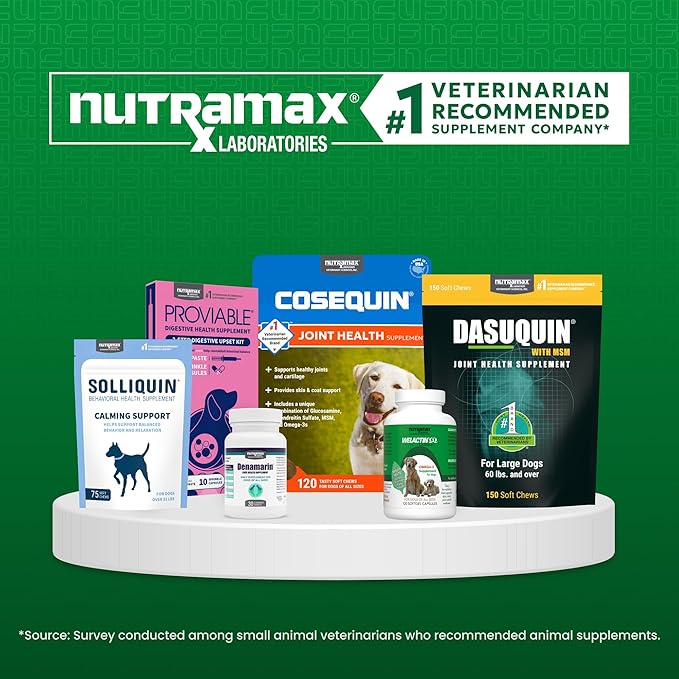 Nutramax Laboratories Cobalequin B12 Supplement for Medium to Large Dogs 45 Chewable Tablets Hydrolyzed Chicken 2.08 ounces