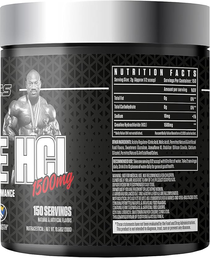Black Series Creatine Hcl 1500mg | 300g (150 Serving Orange Blast)