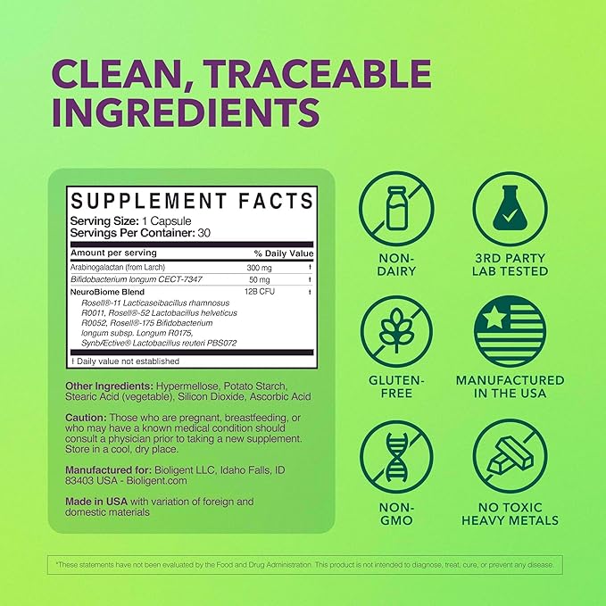 Tribiotic+ Prebiotic Probiotic and Postbiotic Supplement for Women &amp Men Gut Health Immune Support Bloating Relief Daily Microbiome and Digestive Support 30 Capsules 30 Day Supply