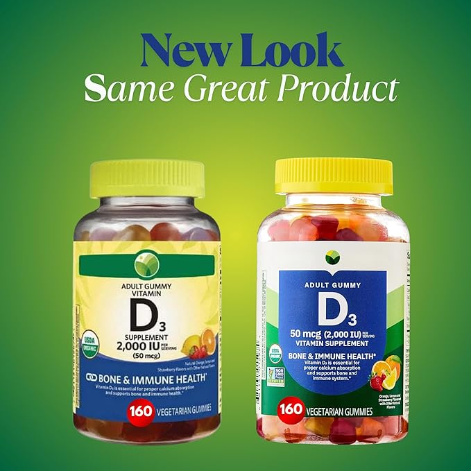 KP+ Vitamin D3 | Vitamin D3 Gummies 2000 IU | Bone &amp Immune Health Support | Vegetarian Gummies with Natural Flavors | 160 Count | (2)