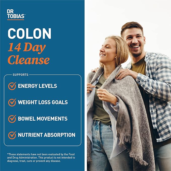 Dr. Tobias Colon Cleanse - Constipation Relief &amp Gut Health Support for Women &amp Men | 14 Day Colon Cleanser for a Gentle Colon Detox &amp Gut Flush - 3 Bottles of 28 Capsules