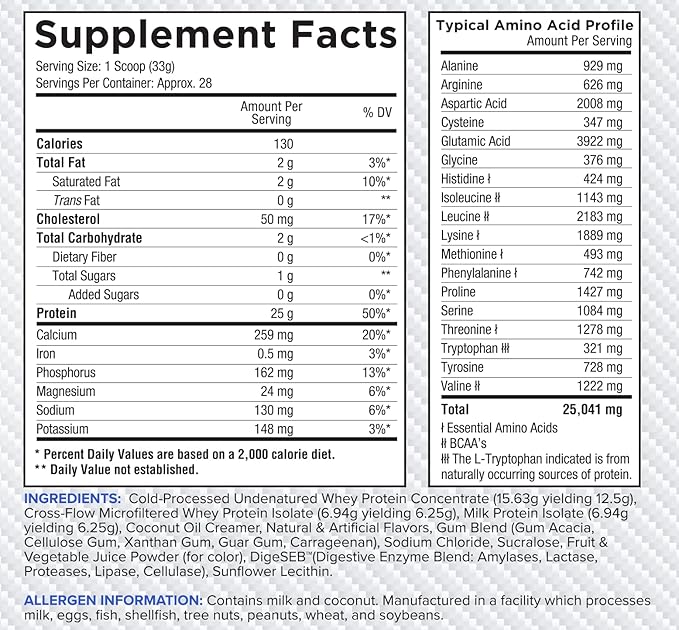 Core Nutritionals Pro Sustained Release Protein Blend Digestive Enzyme Blend 25G Protein 2G Carb 27 Servings (Blueberry)