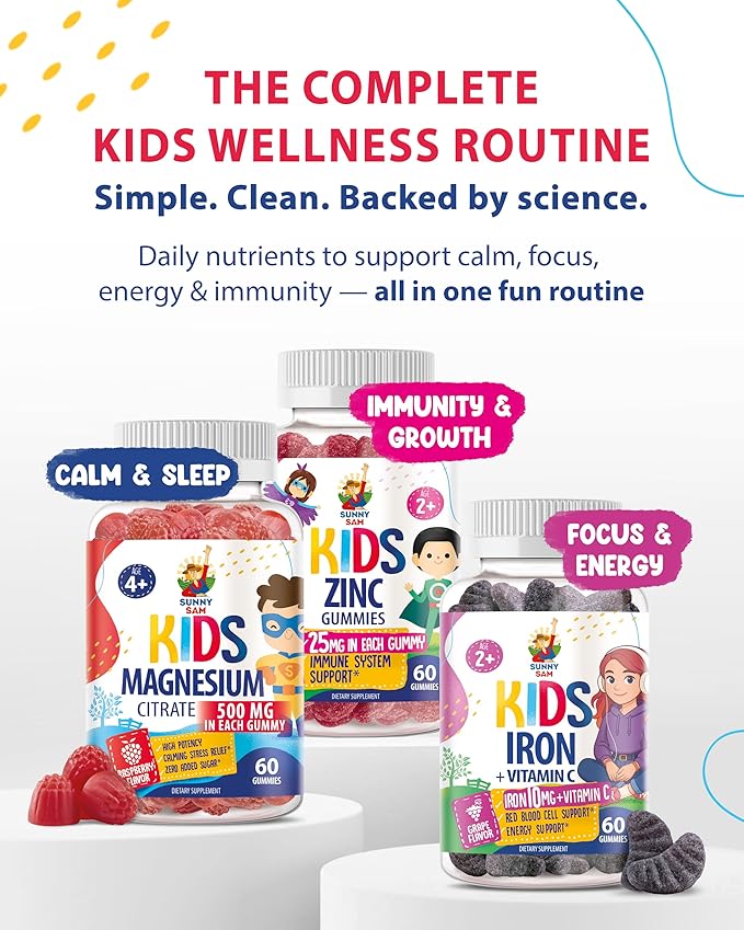 Magnesium Gummies for Kids &amp Adults - 100mg - Calm Magnesium Chews - Magnesium Citrate Chewable Supplement for Mood &amp Muscle Support - Citrato de Magnesio para Niños - 2Pack