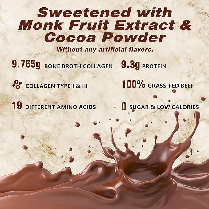 Zammex Bone Broth Protein Powder Chocolate+Vanilla Flavor