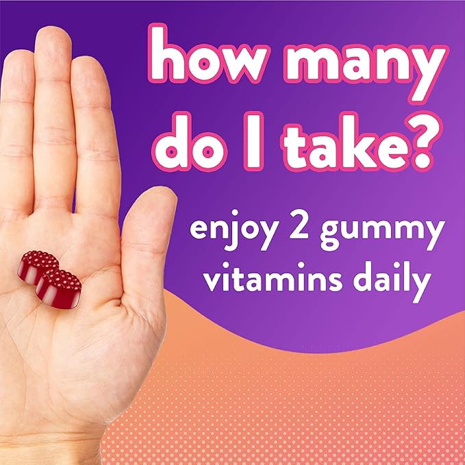 Vitafusion PreNatal Gummy Vitamins Raspberry Lemonade Flavored Pregnancy Vitamins for Women &amp Extra Strength Vitamin B12 Gummy Vitamins for Energy Metabolism Support