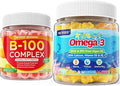 Kids Omega 3 Gummies 2 Pack + Super Vitamin B Complex Gummies 1 Pack