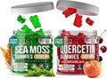 Quercetin Gummies + Irish Sea Moss Gummies - Immune Support Gummies - Irish Sea Moss Bladderwrack Burdock Root &amp Quercetin with Vitamin C - 60 Seamoss Gummies 60 Quercetin with Zinc Gummies