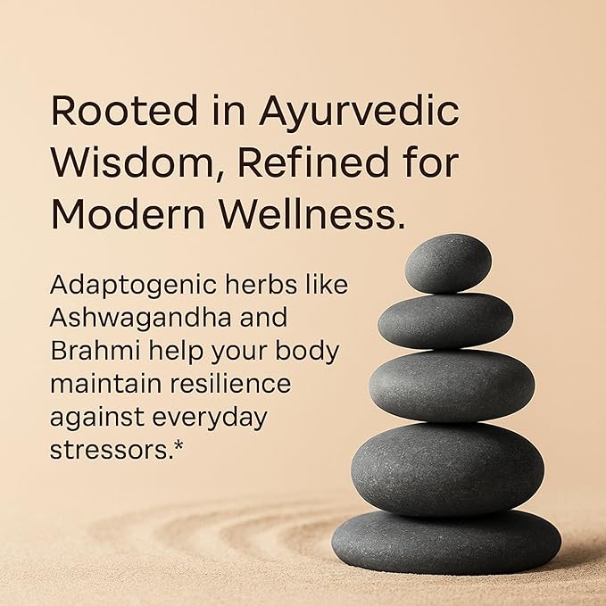 Sun Vitals Adaptogen Complex – Ashwagandha Turmeric Brahmi &amp Holy Basil | 16 Ayurvedic Botanicals | Stress Balance Cognitive &amp Digestive Support | Triphala Shilajit &amp Cordyceps | 60 Ve