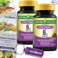 Spring Valley Vitamin B12 Fast Dissolve Tablets Extra Strength Metabolism Support 5000 mcg 45 Ct 2 pk (90 Total) + Vitamin Vitality &amp Pill Buddy (4 Items)!