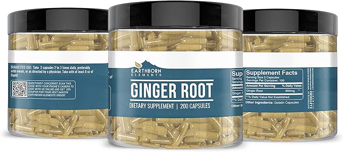 Earthborn Elements Artichoke Milk Thistle Ginger Root 200 Capsules Bundle