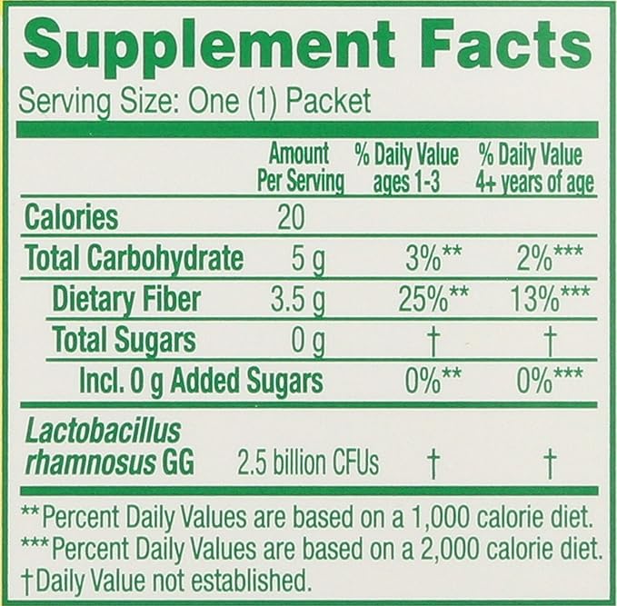 Culturelle Kids Probiotic + Fiber Packets (Ages 3+) - 24 Count &amp Kids Daily Probiotic Supplement - Helps Support a Healthy Immune &amp Digestive System*