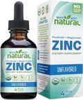 Organic Liquid Zinc Drops Supplement with Chelated Picolinate and Bisglycinate Vegan