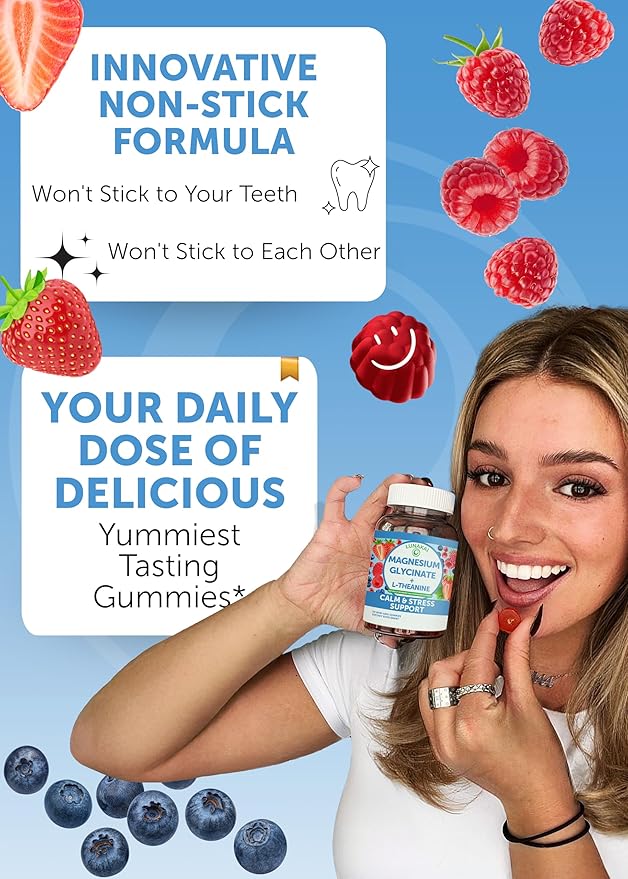 Lunakai USA Made Magnesium Glycinate &amp Shilajit Gummies Bundle – Stress Relaxation and Vitality Support