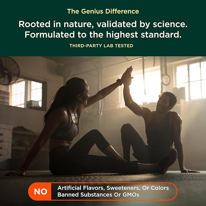 The Genius Brand Genius Mindfulness - Brain Health Supplement - Supports Healthy Mindsets - Calm Energy Memory &amp Focus Support - Ashwagandha NeuroFactor &amp More - 30 Veggie Pills