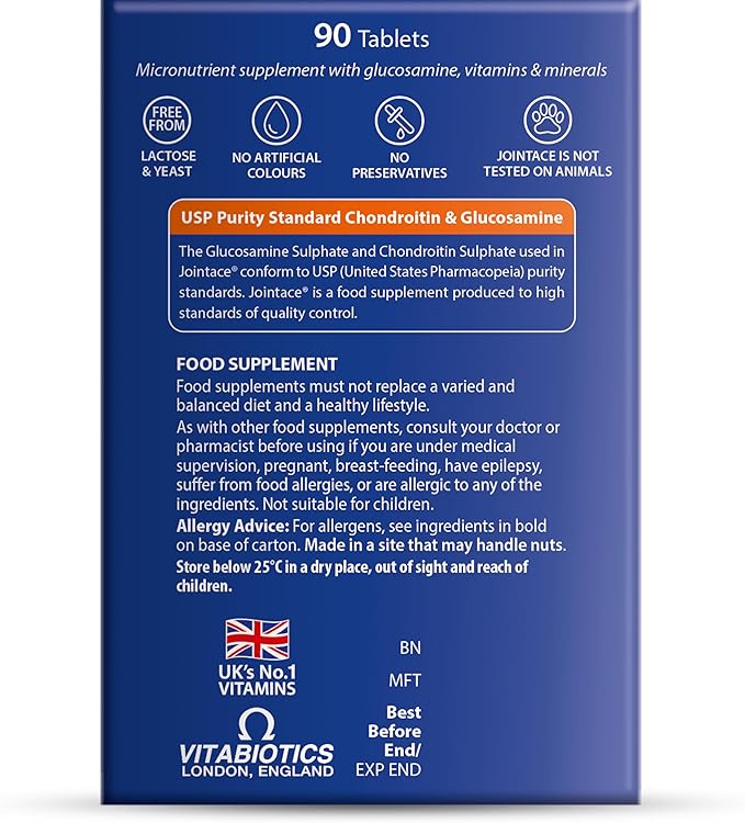 Vitabiotics Jointace Glucosamine and Chondroitin 90 Tablets