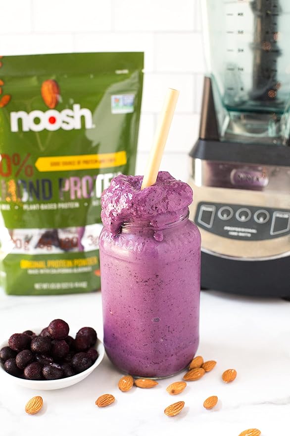 NOOSH Plant Based Almond Protein Powder Unflavored 35 Gram - Vegan All Natural Ingredients Non-GMO Gluten Free Kosher Peanut Free Soy Free Dairy Free (Unflavored)