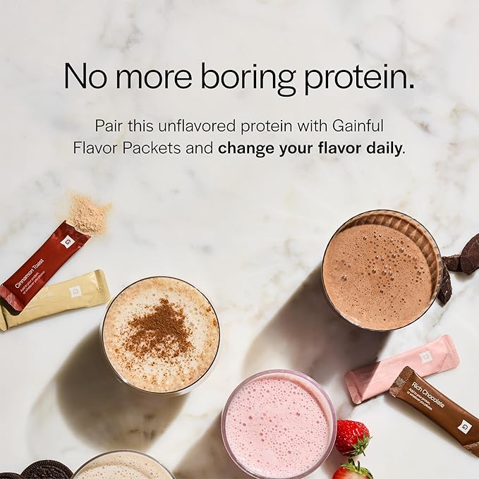 Gainful Performance Whey Protein Powder &amp Sweet Treat Flavor Bundle 25g Protein Supports Muscle Growth Recovery and Endurance No Artificial Ingredients 14 Servings + 14 Flavor Sticks