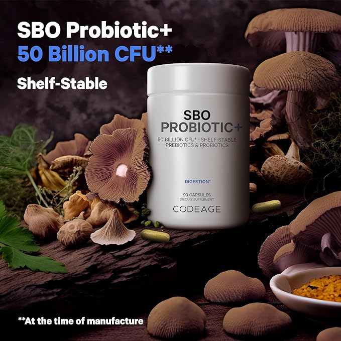 Codeage Daily ADK Vitamin &amp Probiotic Bundle – Vitamin A Retinyl Palmitate Vitamin D3 Cholecalciferol Vitamin K 50 Billion CFU SBO Probiotic Blend Non-GMO