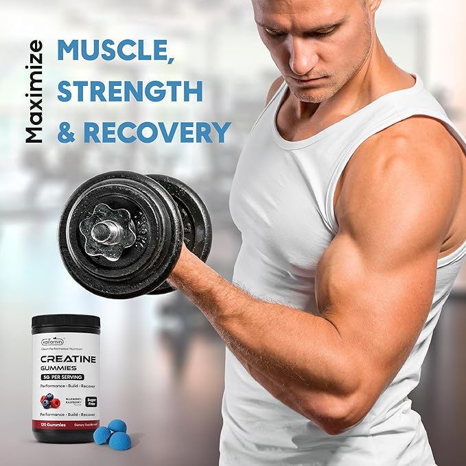 Creatine Monohydrate Gummies 5g – NSF &amp Eurofins Tested GMP – for Women &amp Men – Muscle Strength Recovery &amp Cognitive Health – Sugar Free Vegan Halal Non-GMO No Fillers -30 Day