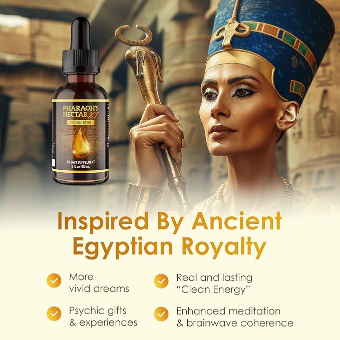 Ultra-Pure 99.9% Liquid Gold - 24K Monoatomic Gold Ormus - Third Eye Awakening Pineal Gland Decalcification Awaken DNA Unlock Light Speed Manifestation - Pharaoh's Nectar XT