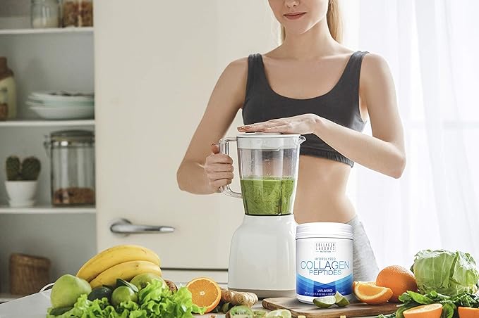 Pure Hydrolyzed Collagen Peptides (20 oz) – Unflavored Collagen Powder - Pasture-Raised Grass-Fed Keto &amp Paleo-Friendly – Kosher Non-GMO Gluten-Free – GMP Certified – Easy to Mix