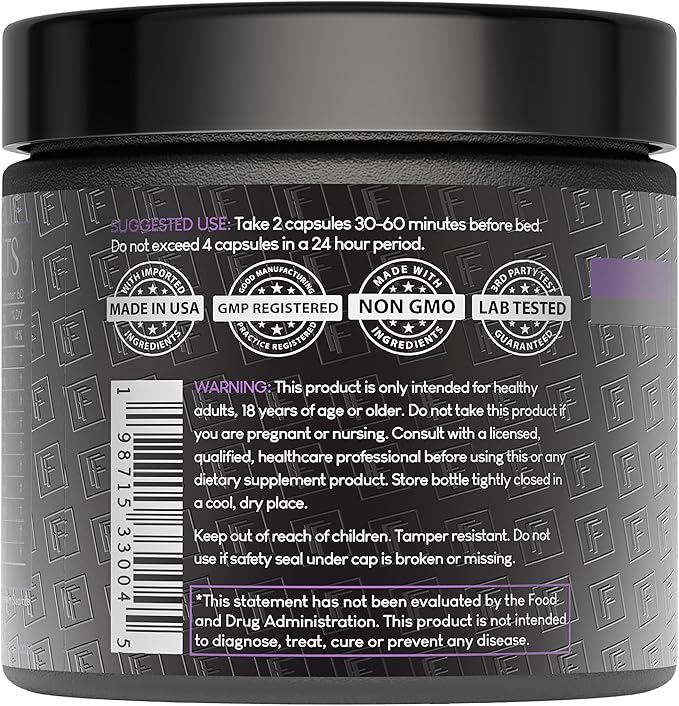The Night Before 10-in-1 Midnight Maximizer Sleep Aid Stress Relief Cognition Relaxation Recovery Focus Magnesium Glycinate L-Theanine &amp More (120 Capsules – 2 Month Supply)