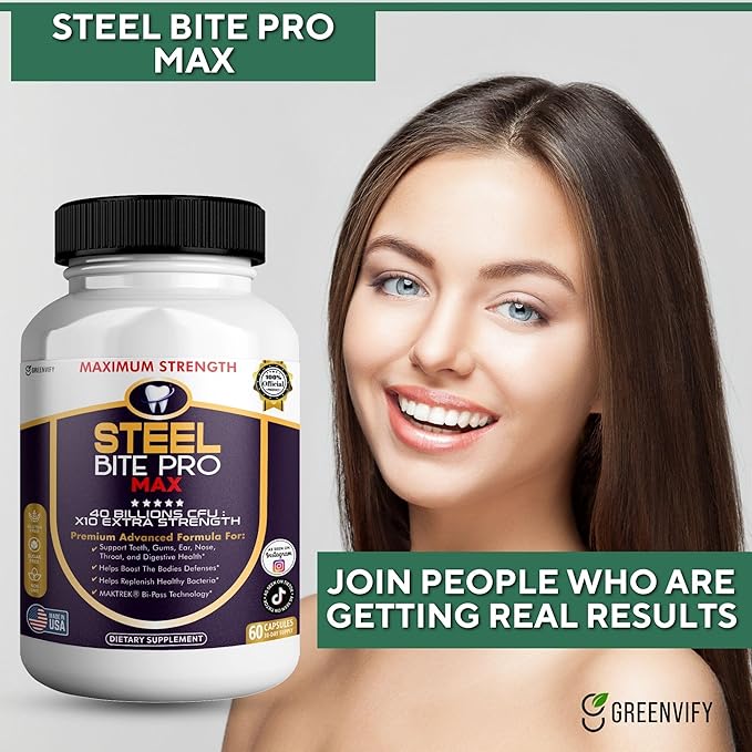 Steel Bite Pro Max Probiotic Supplement 40 Billion CFU 60 Capsules 30 Day Supply (2)