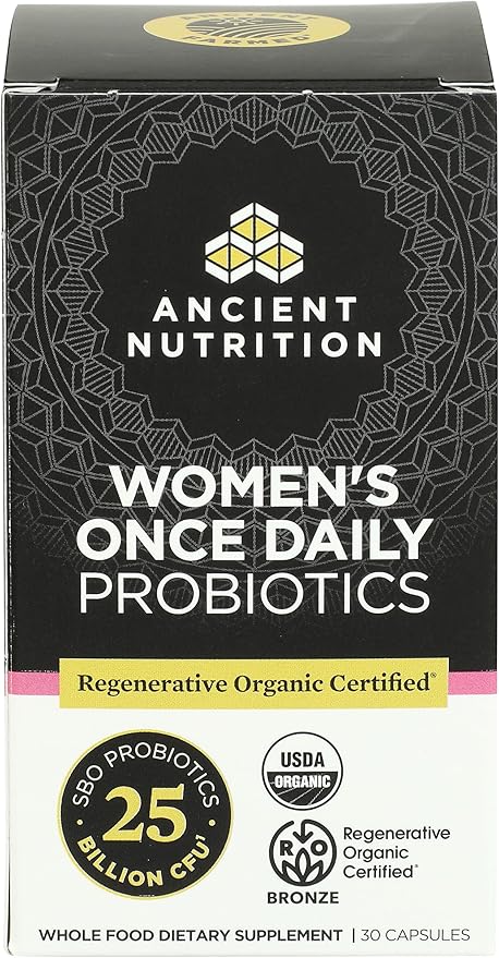 ANCIENT NUTRITION Organic Womens Probiotics 25b 30 CT