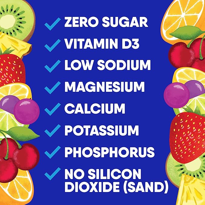 GoHydrate Low Sodium Electrolytes Powder Packets Sugar Free - Instant Hydration Daily Drink Mix - Zero Sugar Water Flavor Packet Singles with Vitamin D - (Variety Pack 30 Packs)