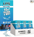 LPS Liquid Collagen &amp Whey Protein Supplement - Non-GMO Drink Sugar-Free - Promotes Healthy Skin &amp Hair for Men &amp Women Neutral Single Serve (25 Packets)