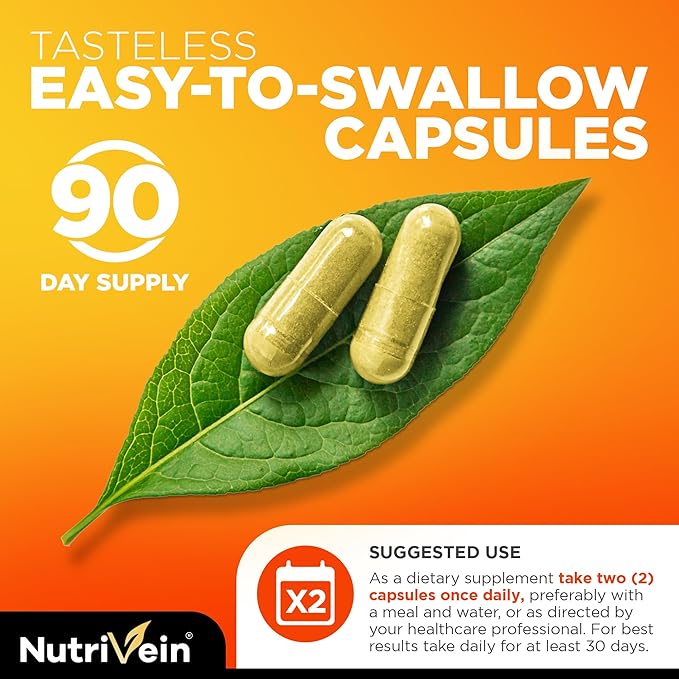 Nutrivein Premium Zinc Picolinate &amp Liposomal Vitamin C Supplement Bundle: High-Absorption Vitamin C Capsules &amp Zinc Supplements Defense and Vitality Bundle