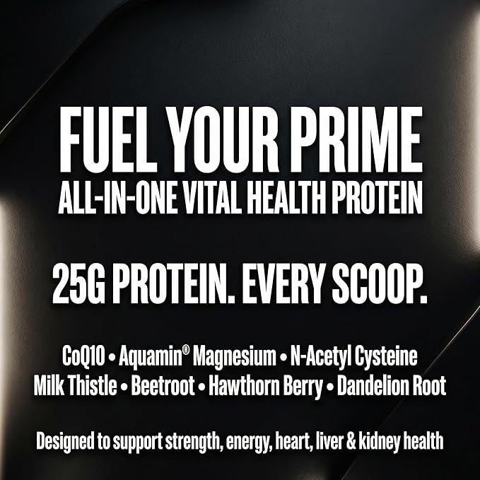 Fuel Your Prime Whey Protein Chocolate Flavor with CoQ10 and Magnesium Supports Circulation &amp Liver Function