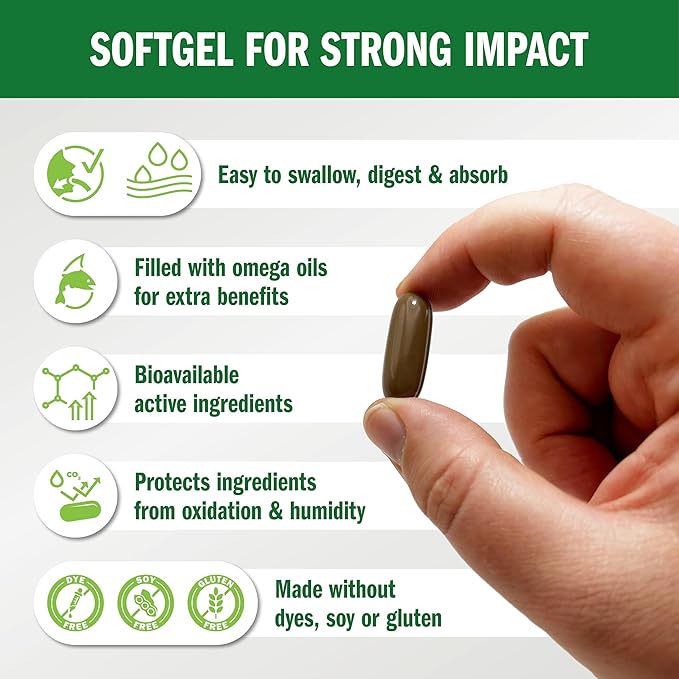 Bio-35 100ct Iron Gluten &amp Soy- Free Daily Multivitamin for Men &amp Women Wellness – High Potency Softgel with Trace Minerals Vitamin D3 Vitamin A Flax Seed Oil - Immune Support Digestion &