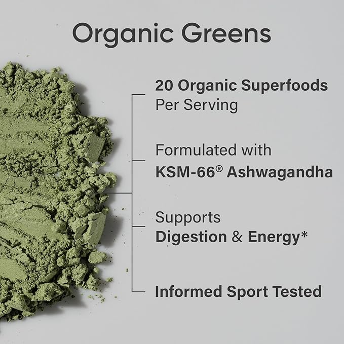 Sports Research® Organic Pineapple Coconut Greens - Digestive Health Natural Energy &amp Mood Support &amp Creatine Monohydrate &amp D3 5000iu with Vitamin K2 100mg