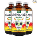 Demonic Tonic 48oz (3 x 16oz glass bottles) by Happy Pantry. Raw unpasteurized premium crafted fire cider made with organic ingredients.