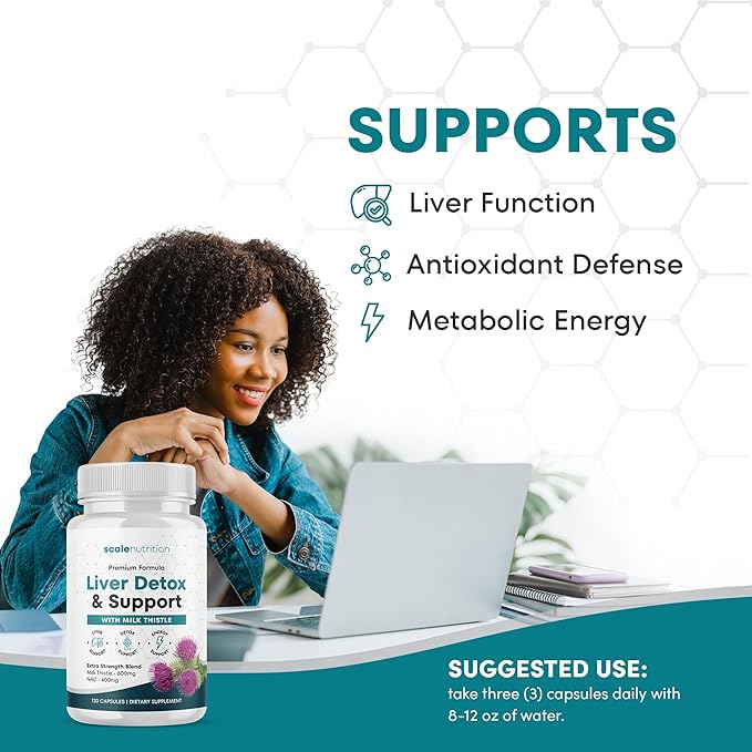 Liver Support Supplement 1960mg – Milk Thistle NAC Artichoke Turmeric &amp Alpha Lipoic Acid – Liver Detox &amp Cleanse Formula – Energy &amp Liver Function Support – 120 Capsules