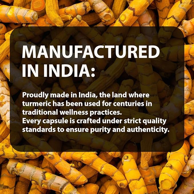 Curcumin Capsules - Antioxidant Properties | for Joint Comfort &amp Anti-Aging| 60 Veg Capsules (180)