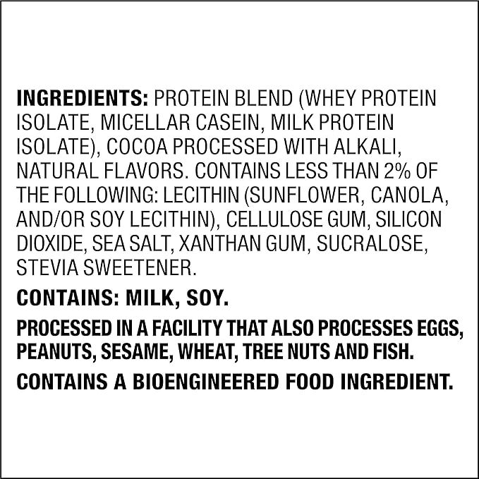 Quest Nutrition Chocolate Milkshake Protein Powder 22g Protein 2g Net Carbs 1g Sugar Low Carb Gluten Free 1.6 Pound 24 Servings