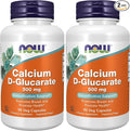 NOW Foods Supplements Calcium D-Glucarate 500 mg Detoxification Support* 90 Veg Capsules (Pack of 2)