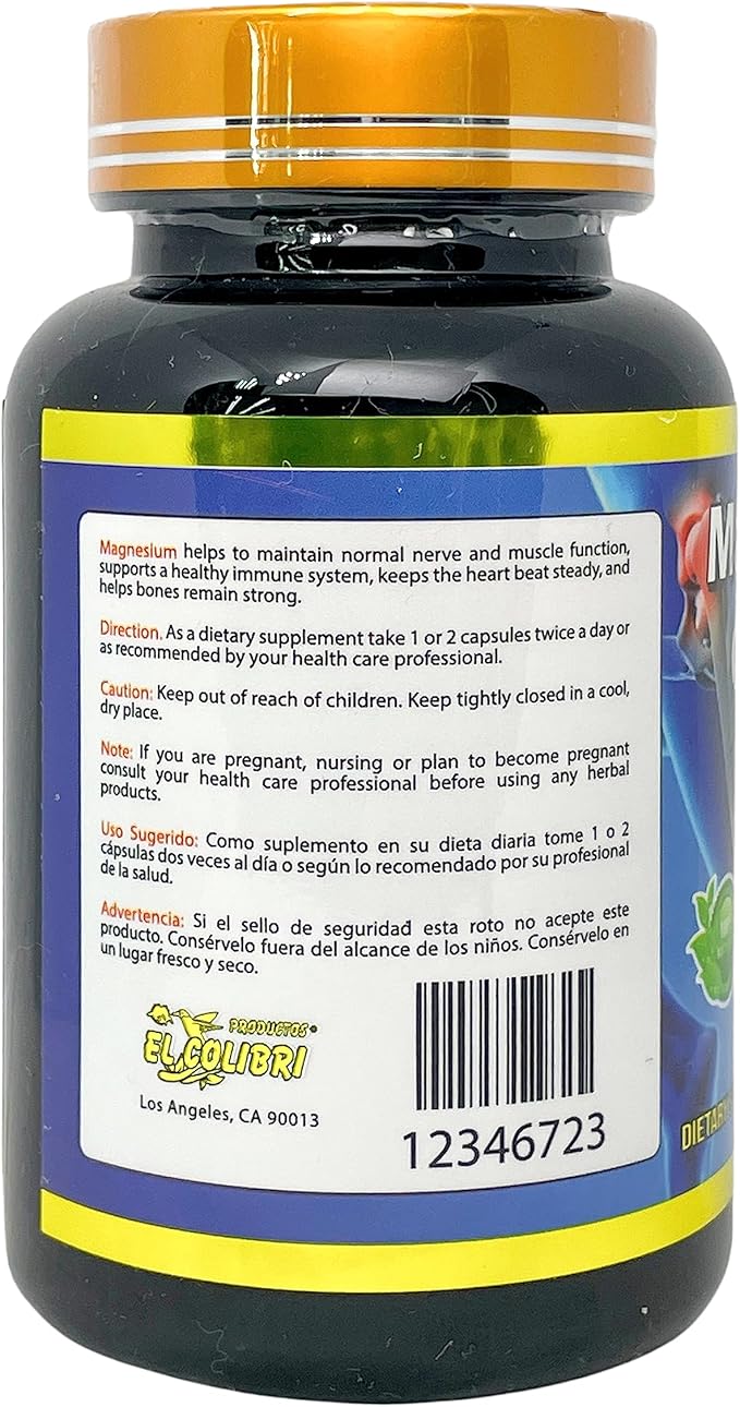 Magnesium Chloride 100% Natural 60 Capsules