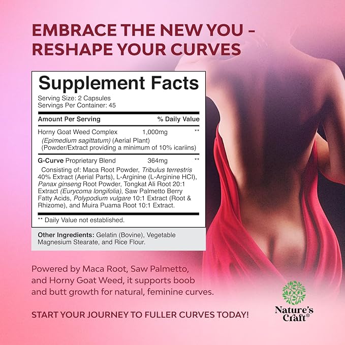 Bundle of Green Coffee Bean Extract for Uric Acid Cleanse &amp Detox with Turmeric Tart Cherry &amp Celery Seed and G-Curve Butt and Breast Growth Capsules - Horny Goat Weed Muira Puama &amp Maca