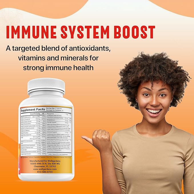 100% Pure Womens Multivitamin for Hair Growth + Complete Vitamins for Women – Biotin Zinc Antioxidants – Supports Skin Energy Immune Health – Made in USA – 60 Capsules