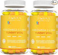 RUWAA NUTRITION Omega 3 Gummies. Gummies DHA. NO Fish Oil Fatty acids Supplement. Supports Heart Brain Eyes &amp Joints. Vegetarian 180ct (2)