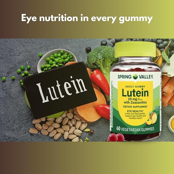 Lutein 20mg- Gummies 60ct with Zeaxanthin (Pack of 1) Boxed by Fusion Shop Store