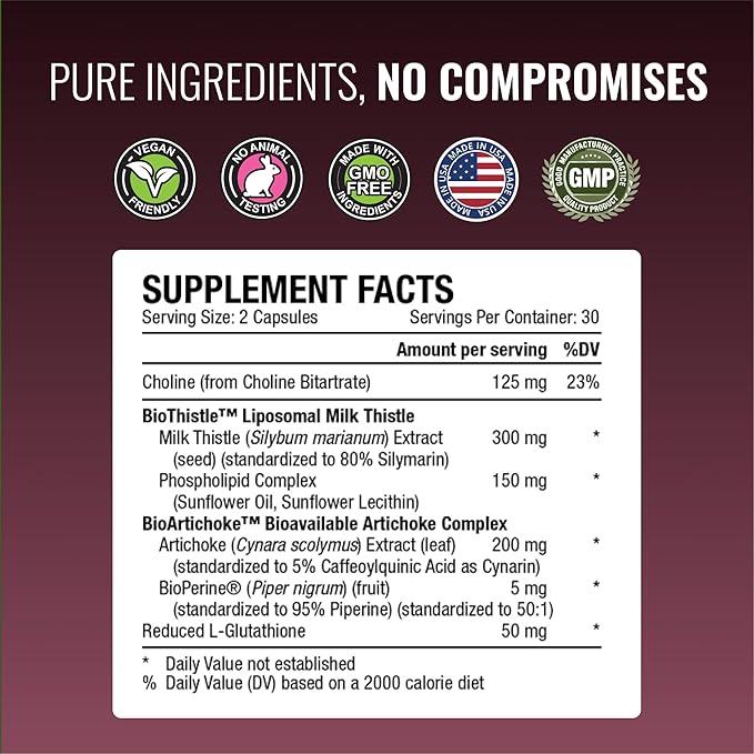 Approved Science Liversyl - Milk Thistle Artichoke Extract and Bioperine - Vegan - 360 Count - 6 Month Supply - Made in USA