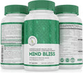 Mind Bliss Brain Supplement: 40-Ingredient Memory Focus &amp Clarity Vitamins Energy Boost &amp Nootropic Support with DMAE 60 Pills