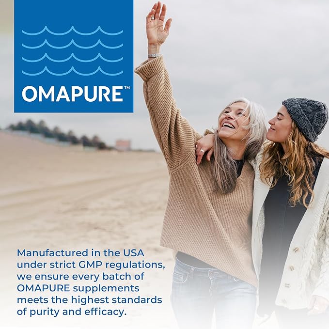 OMAPURE Fish Oil Supplements with Omega 3 Fatty Acids (5 Bottle 120 Softgels) - High EPA DHA &amp IFOS Fish Oil Pills Support Heart &amp Joint Health - Burpless - Promotes Brain Function