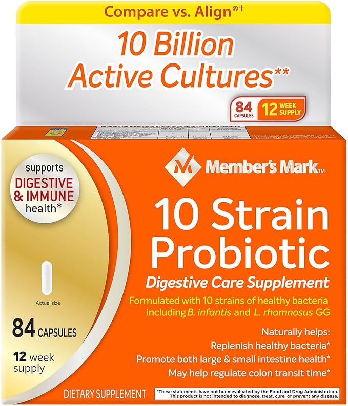 Members Mark 10 Strain Probiotic (84 Count) (6 Pack)