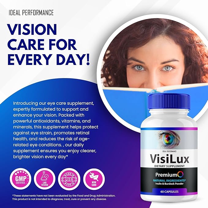 Visilux Eye Health Supplements Capsules Visilux Vitamins Pills - Maximum Strength Visilux All Natural Eye Multivitamin Visilux Eye Health Multivitamin Visi Lux Eye Capsules Reviews (5 Pack)