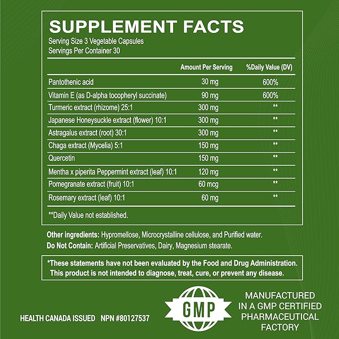 Adv. Pure Lung | Lung Cleanse and Detox | Herbal Respiratory Supplement for Lung Support with Chaga Mushroom Curcumin Turmeric Honeysuckle Flower Astragalus Quercetin Pomegranate